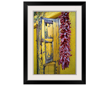Southwest Yellow Window with Red Peppers